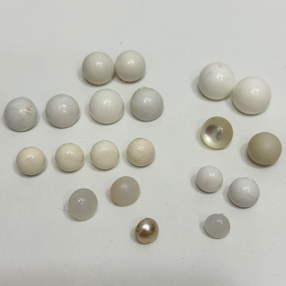 Vintage 20Pc Pearl Shank Buttons‎ Lot Vintage Bridal Crafting Coquette White